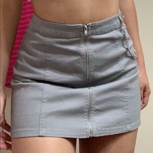 Forever 21 Zipper Grey mini skirt